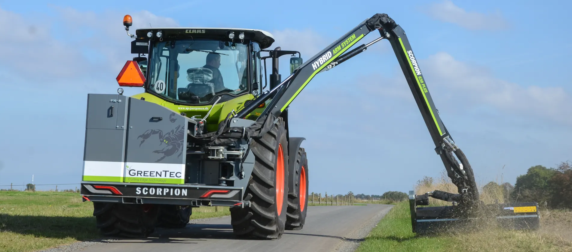 Boom mower for tractor