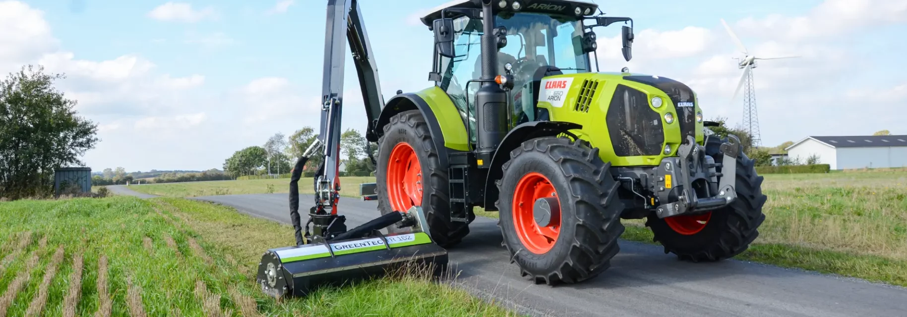 Tractor mounted flail mower