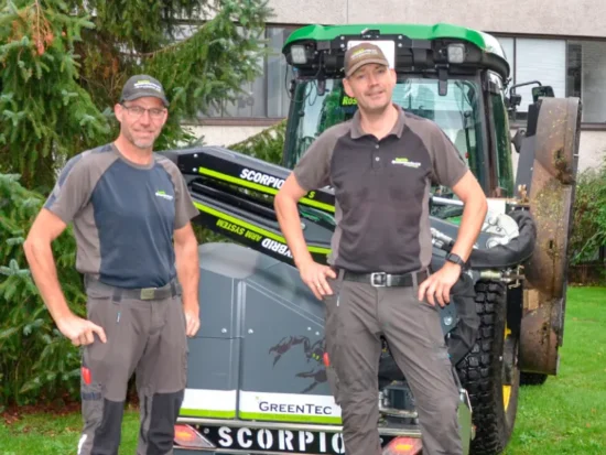 Joachim and Anders from Roskilde Ejendomsservice A/S with their new GreenTec machines