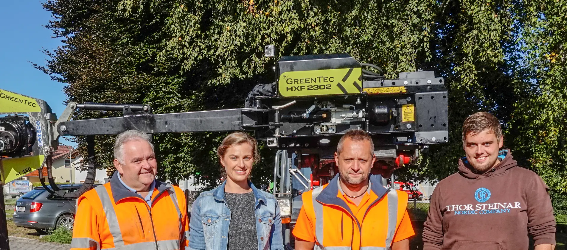 Simon Leitner performs hedge cutting with GreenTec machines