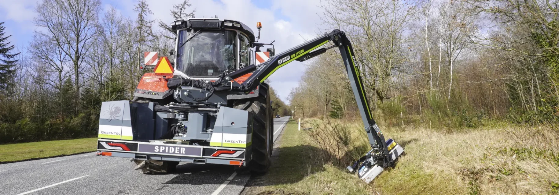 Ditch mower attachment for tractor