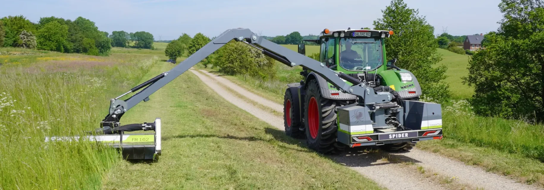 Flail mower attachment for tractor