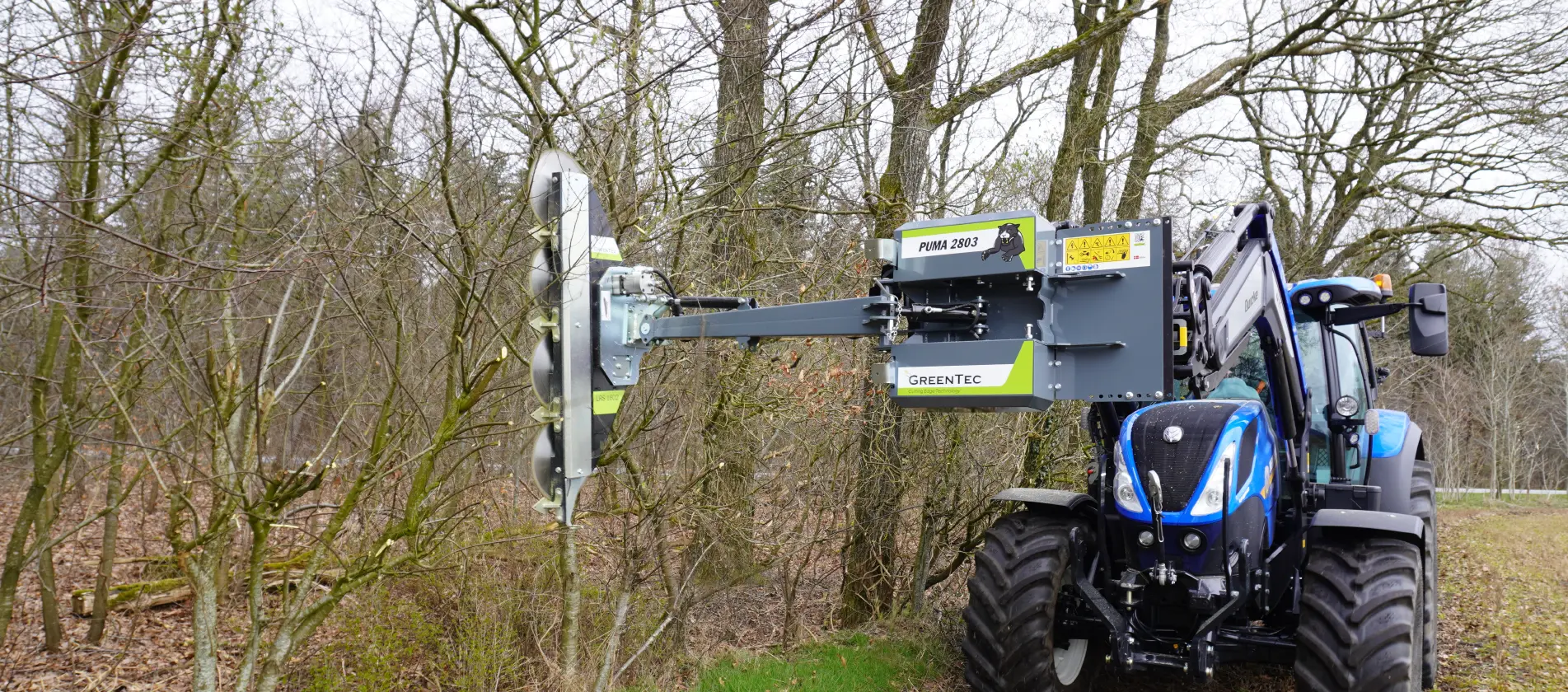 Tree trimming attachment frame for front end loader
